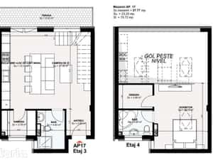 Apartament 2 camere tip penthouse- Charm Residence , Centru AP 17 — miniatura 4