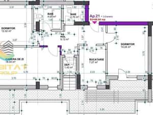 Pallady 3 camere 69 mp + terasa 179 mp  12 min. metrou Teclu — miniatura 4