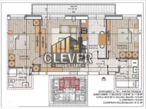 Apartament3 Camere, Comision 0% Pallady, metoru Teclu — miniatura 3