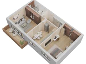 Investitia ta smart in 2 camere de 73.59Mp Locatie Premium zona Coresi — miniatura 6