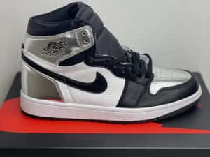 Air Jordan 1 Retro High Silver Toe Full Box (Verificare Colet) — miniatura 6