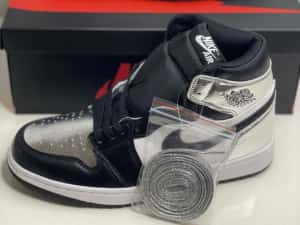 Air Jordan 1 Retro High Silver Toe Full Box (Verificare Colet) — miniatura 9