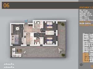 AP 3CAM DECOMANDAT+TERASA 67MP / BLOC PREMIUM. METROU N TECLU! — miniatura 3