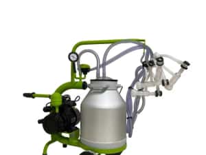 Aparat de muls capre, 2 posturi, 1 bidon 30l aluminiu, pahare 250l/min — miniatura 2