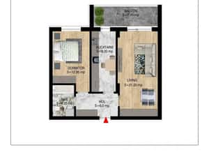 Apartament cu 2 camere decomandat direct dezvoltator metrou N Teclu — miniatura 5