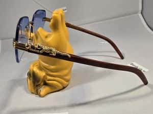 Ochelari de soare Cartier Rimless Blue, made in Italy — miniatura 2