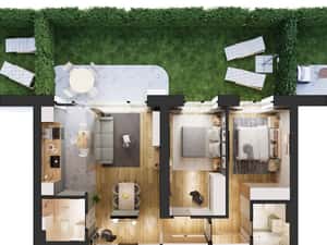 HILS Sunrise 3 camere tip 3A cu gradina