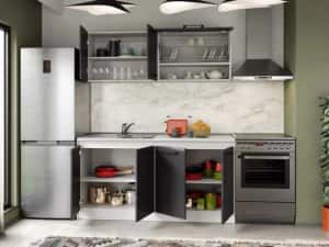 Set Mobila Bucatarie Mina Grafit 160 Gri Antracit C77 — miniatura 6