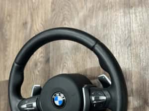 Volan Bmw Seria 5 6 7 f10 f11 f01 f12 M-sport incalzire vibratii padel — miniatura 3