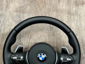 Volan Bmw Seria 5 6 7 f10 f11 f01 f12 M-sport incalzire vibratii padel — miniatura 7