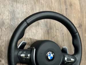 Volan Bmw Seria 5 6 7 f10 f11 f01 f12 M-sport incalzire vibratii padel — miniatura 8