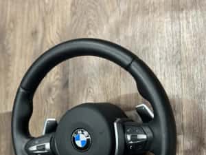 Volan Bmw Seria 5 6 7 f10 f11 f01 f12 M-sport incalzire vibratii padel — miniatura 9