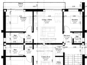 Apartament 3 camere| 52 mp | Balcon de 9 mp | zona Ampoi III — miniatura 4