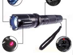 Lanterna 3 in 1 cu laser ,electrosoc,acumulator carcasa din aluminiu — miniatura 3