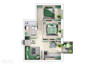 Apartament 3 camere , ESTIMO Apahida — miniatura 5