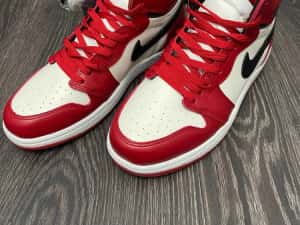 Adidasi Nike Air Jordan1 High Chicago Red NOU Premium — miniatura 5