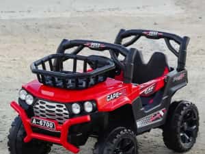 Masinuta electrica 4x4, 2-4 ani,CAPE-X, 100W,12V, scaun tapitat NOU — miniatura 2