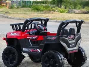Masinuta electrica 4x4, 2-4 ani,CAPE-X, 100W,12V, scaun tapitat NOU — miniatura 5