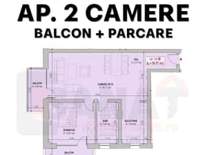 Ap. NOU cu 2cam., 66.83 mp, parcare, balcon, etj.1 | DEZVOLTATOR — miniatura 5
