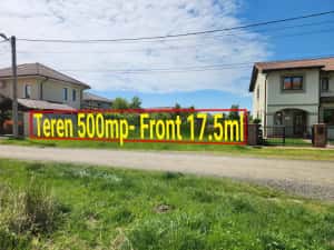 Vand teren pentru casa 500 mp front stradal 17.5