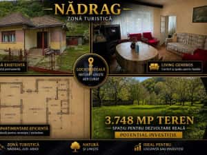 Casa cu teren generos in zona turistica de munte ,Nadrag,Timis