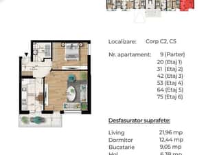 Apartament 2 camere decomandat 61 mp Metrou Berceni 5-7 min — miniatura 6