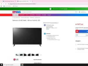 TV LED LG 109 cm - Garantie + suport perete — miniatura 2