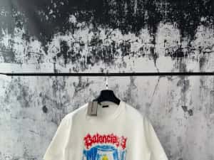 Tricou balenciaga new 26 Wht — miniatura 1