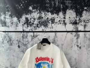 Tricou balenciaga new 26 Wht — miniatura 5