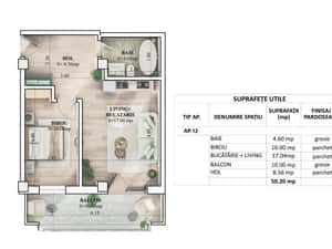 ESQ VILLAGE 3 zona Galata, ap. tip 1,disponibil pe etajul 1 si 2 — miniatura 5