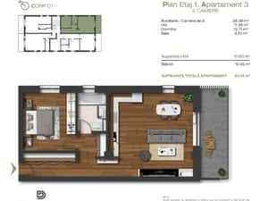 Apartament nou cu terasă și curte — miniatura 3