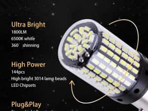 Bec Led Pentru Semnalizare,Poziții,Marsarier,Lumini De Zi zi P21W/PY21 — miniatura 3