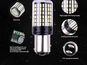 Bec Led Pentru Semnalizare,Poziții,Marsarier,Lumini De Zi zi P21W/PY21 — miniatura 6