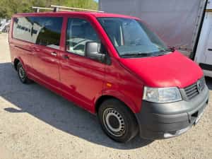 Volkswagen TRANSPORTER T5 1.9 TDI extralung 2007 Euro 4 8+1 locuri Aer Conditionat USOR AVARIAT stanga spate — miniatura 2