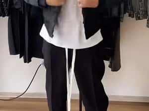 Pantaloni cu Fermoare Laterale si cu Sireturi lungi! Calitate superioa — miniatura 2