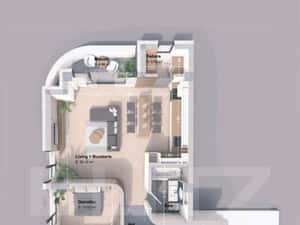 Apartament 2 camera, 67.29 mp, zona Pacurari - Rediu — miniatura 1