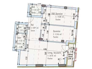 Apartament 3 camere in complex nZEB, zona Pod IRA — miniatura 3