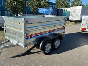 Remorca 750 kg doua axe Repo,auto,moto,atv,basculabila Noua — miniatura 2