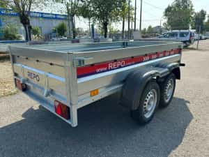 Remorca 750 kg doua axe Repo,auto,moto,atv,basculabila Noua — miniatura 4