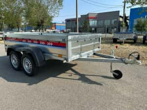 Remorca 750 kg doua axe Repo,auto,moto,atv,basculabila Noua — miniatura 9