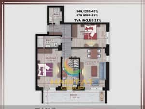 Pallady 3 camere decomandat 85 mp in bloc tip Boutique — miniatura 4