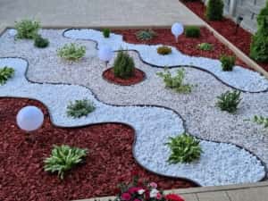 Piatra codru ornamentala decorativa rotunjita Thassos  bolovani  alb r — miniatura 8