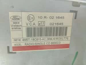 Radio cd 4M5T-18C815-AC Ford Transit 3 (Facelift) (2006 - 2014) — miniatura 5
