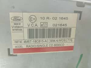 Radio cd 4M5T-18C815-AC Ford Transit 3 (Facelift) (2006 - 2014) — miniatura 8