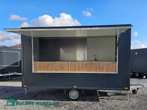 Rulota comerciala,FAST FOOD,FOOD TRUCK ! 4m-1350 kg!PE STOC! — miniatura 9