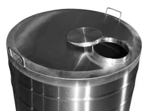 Butoi INOX 60L 80L 105L 150L 180L 200L 250L 300L 350L cu capac clamp si garnitura, cadou robinet din INOX Livrare 24-48h — miniatura 5