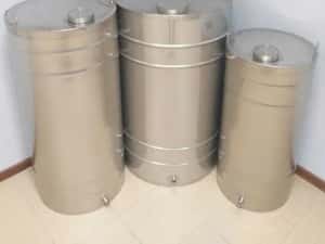 Butoi INOX 60L 80L 105L 150L 180L 200L 250L 300L 350L cu capac clamp si garnitura, cadou robinet din INOX Livrare 24-48h — miniatura 8