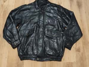 Geaca vintage din piele US Army Vietnam Veteran marimea L