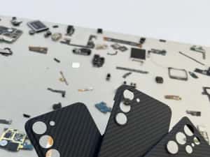 Husa Ultra Slim Kevlar Carbon Neagra - Samsung,IPhone — miniatura 4