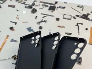 Husa Ultra Slim Kevlar Carbon Neagra - Samsung,IPhone — miniatura 5